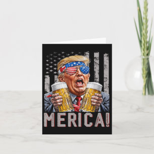 Merica Trump zingt op 4 juli grappige bierdrankjes Kaart