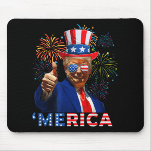 Merica Trump zingt op 4 juli grappige bierdrankjes Muismat
