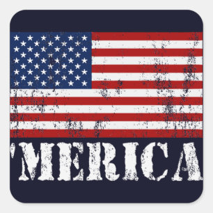 'MERICA U.S. Flag Stickers