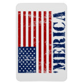  'MERICA US Flag Patriotic Premium Magnet Magneet (Verticaal)