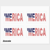 "MERICA US Flag Stickers (Vel)