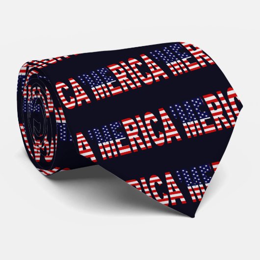 "MERICA US Flag Stropdas (Opgerold)