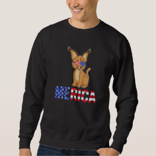 Merica Usa Flag Bobcats zonnebril Patriotic 4th O Trui