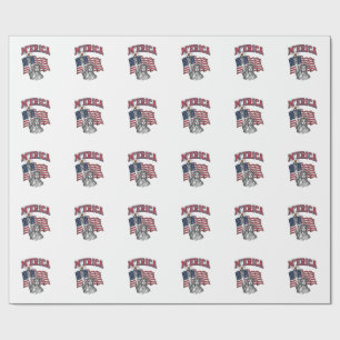 MERICA Vintage Liberty Patriottisch Cadeaupapier