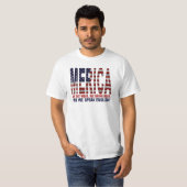 MERICA. We eten vlees, drinken bier en spreken eng T-shirt (Voorkant volledig)