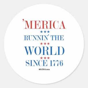 Merica - Wereld sinds 1776 Ronde Sticker