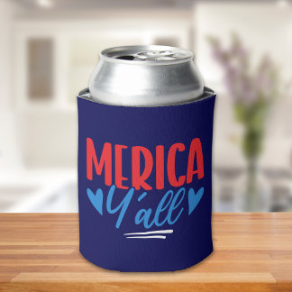 'Merica Y'all 4th of July – Bold Patriotic Blikjeskoeler