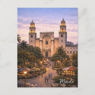 Merida Mexico Reizen Briefkaart