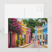 Merida Mexico Travel Briefkaart (Voorkant / Achterkant)
