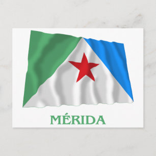 Mérida Waving Flag met naam Briefkaart