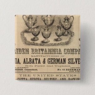 Meriden Britannia Company Vierkante Button 5,1 Cm