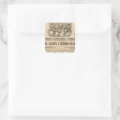 Meriden Britannia Company Vierkante Sticker (Tas)