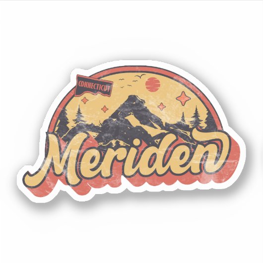 Meriden, Connecticut Sticker (Voorkant)