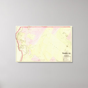 Merino Pond en Manton Pond Atlas Map Canvas Afdruk