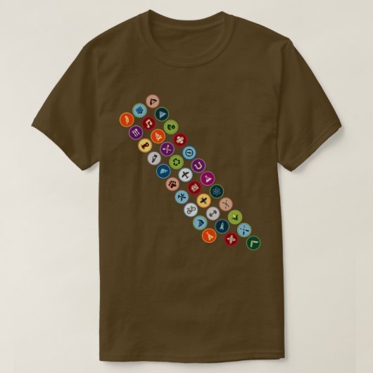 Merit badge sash t-shirt (Design voorkant)