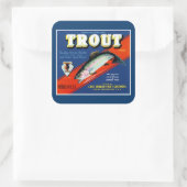 merk Apple-label voor forel Vierkante Sticker (Tas)