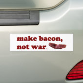 Merk bacon, geen oorlogsbumpersticker bumpersticker (Op auto)