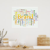 Merk en marketing Verwante Tekst Poster (Keuken)