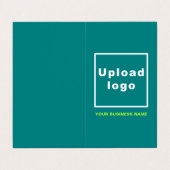 Merk en Product op Blauwgroen Groen Gevouwen Visitekaartjes (Buitenkant ongevouwen)