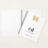 Merk kleur monogram initialen business logo 2026 planner (Display)