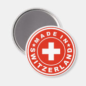 merk land van oorsprong van zwitserland zwitserlan magneet (Voorkant / Achterkant)