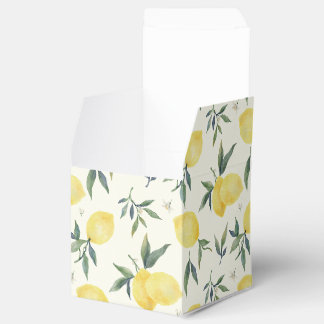 Merk limonade (Ivory) Lemon Pattern - Favor Box Bedankdoosjes