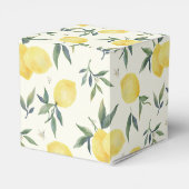 Merk limonade (Ivory) Lemon Pattern - Favor Box Bedankdoosjes (Achterkant)