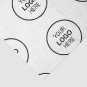 Merk Logo Naam Patroon Modern Elegant Tissuepapier (Detail)