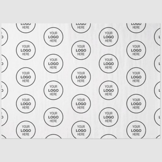 Merk Logo Naam Patroon Modern Elegant Tissuepapier (Voorkant)