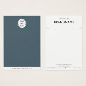 Merk Logo oorbel + ketting Sieraden Display Kaart (Voorkant /achterkant)