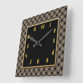 Merk New Art Deco gepatenteerd Vierkante Klok (Hoek)