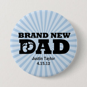 Merk New Dad Personalized Button