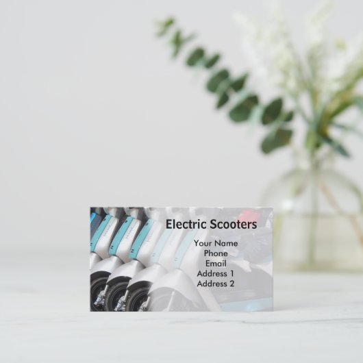 Merk New Environment Friendly Electric Scooters Visitekaartje (Staand voorkant)