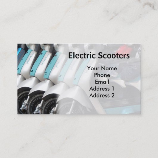 Merk New Environment Friendly Electric Scooters Visitekaartje (Voorkant)