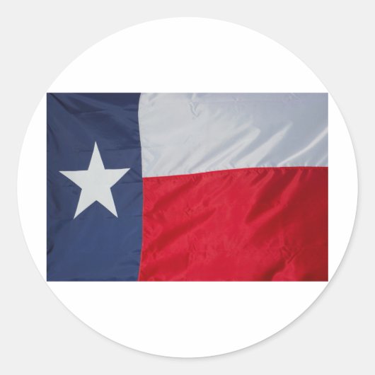 Merk New Texas Flag Ronde Sticker (Voorkant)