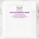 Merk Paarse Teksten over witte ovale sticker (Tas)