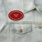 Merk Red Oval-label Naamplaatje (In situ)