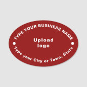 Merk Red Oval-label Naamplaatje (Voorkant)