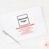 Merk Red Teksten op het witte plein Vierkante Sticker (Envelop)