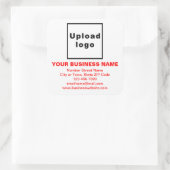 Merk Red Teksten op het witte plein Vierkante Sticker (Tas)