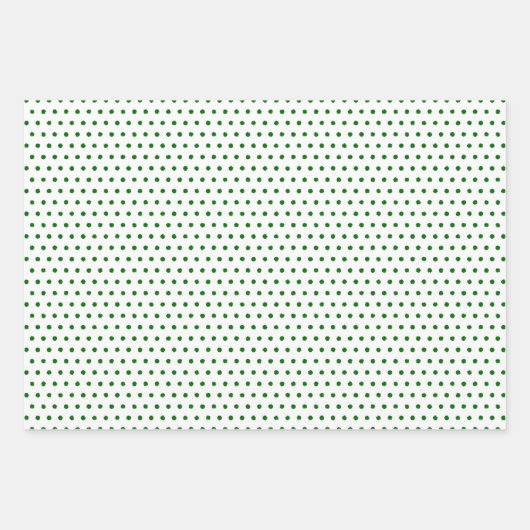 Merk rood groen wit klein pokadots patroon inpakpapier vel (Voorkant)