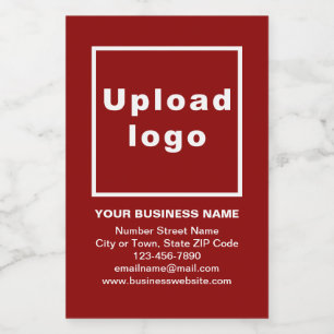 Merk voor bedrijven op etiket met rode kleine wijn