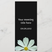 Merkaart voor het menu van het diner, witte maisie (Achterkant)