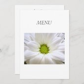 Merkaart voor het menu van het diner, zuivere witt (Voorkant / Achterkant)