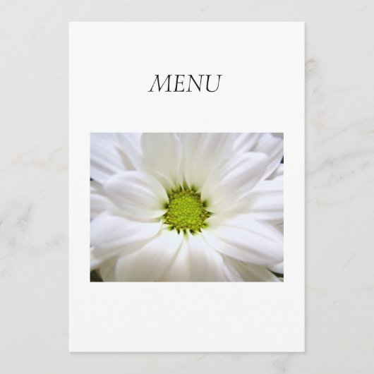 Merkaart voor het menu van het diner, zuivere witt (Voorkant)