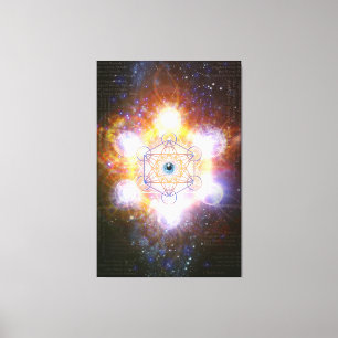 Merkaba- Beschermende energie van het Universum Canvas Afdruk