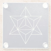 Merkaba coaster glazen onderzetter (Achterkant)
