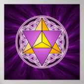 Merkaba en Levensbloem Poster (Voorkant)