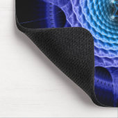 Merkaba Spiral Mandala Blue ( Fractal Geometry ) Muismat (Hoek)