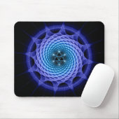 Merkaba Spiral Mandala Blue ( Fractal Geometry ) Muismat (Met muis)